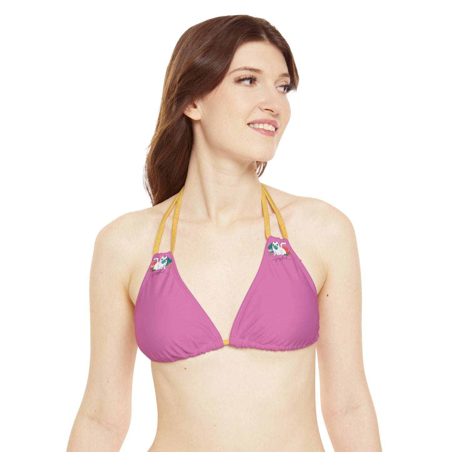 Enjoy Cat Strappy Bikini Set