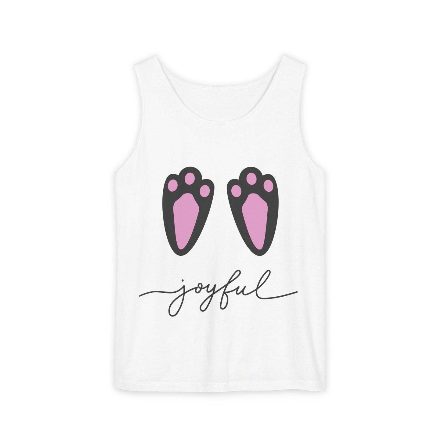 Joyful Paw Print Tank Top, Pet Lover Gift, Summer Wear, Casual Outfit, Animal Lover Apparel, Dog Owner Tank Top
