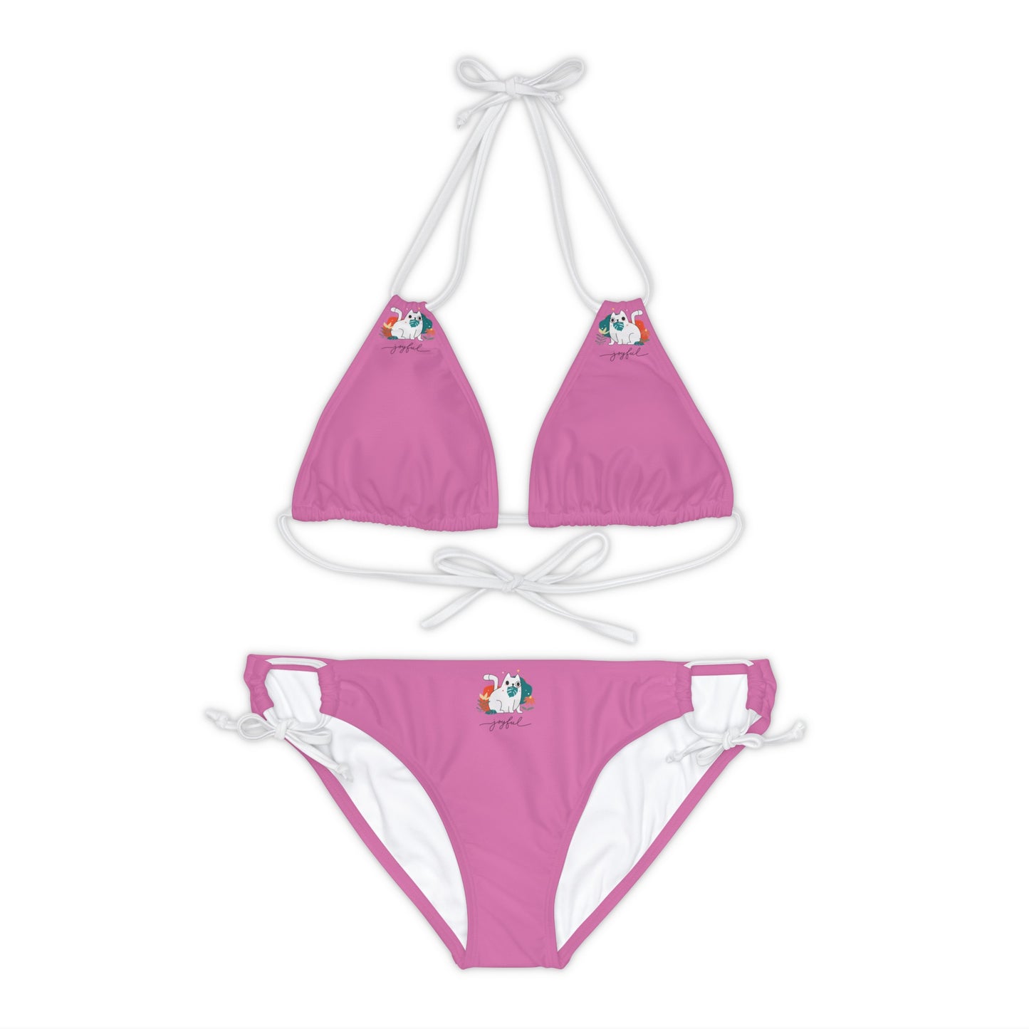 Enjoy Cat Strappy Bikini Set