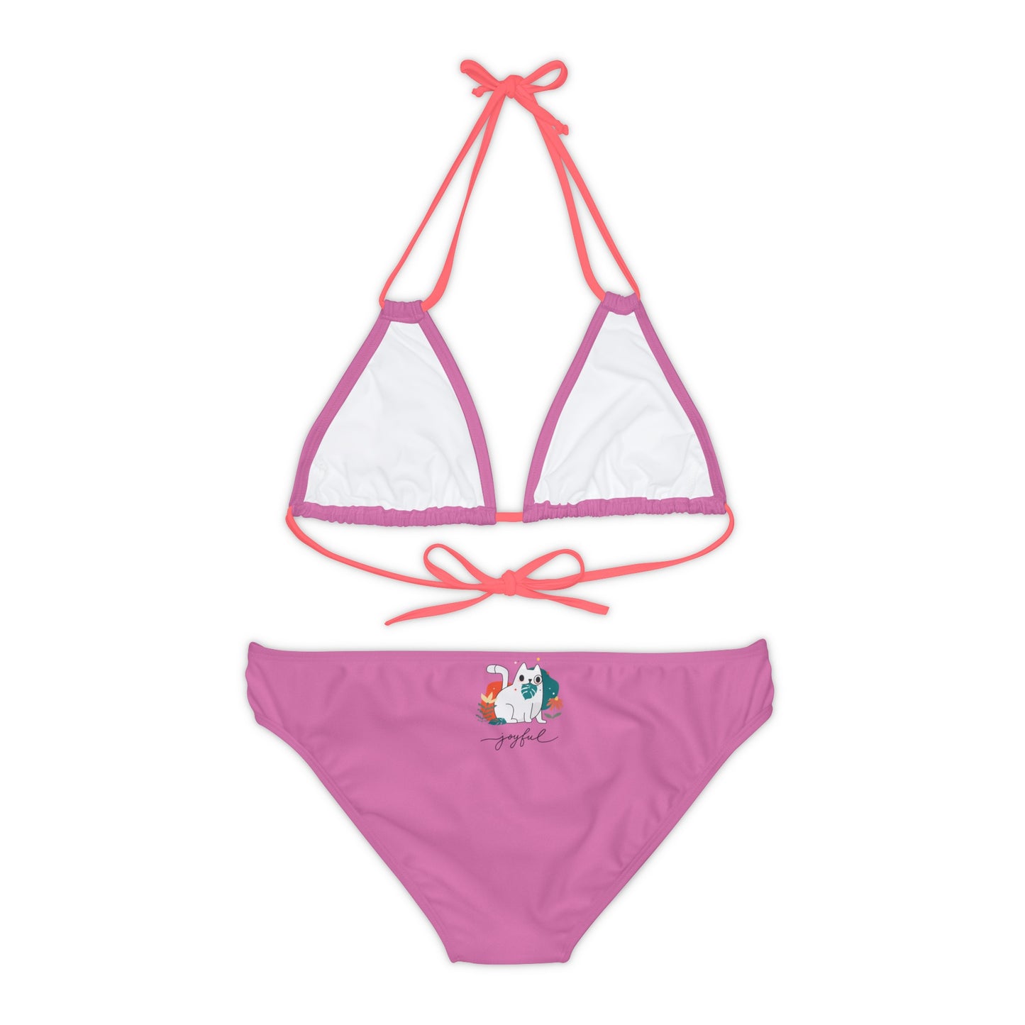 Enjoy Cat Strappy Bikini Set