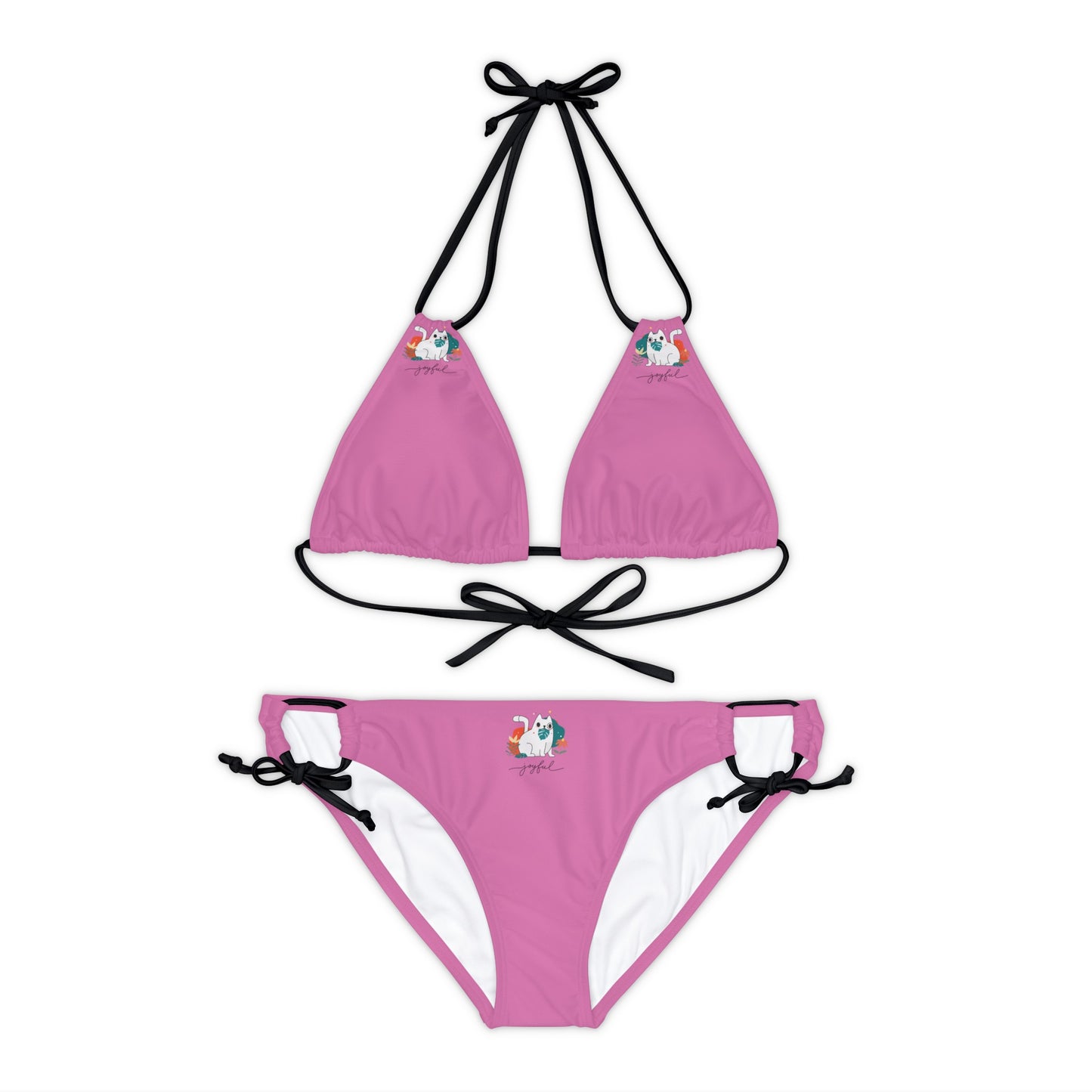 Enjoy Cat Strappy Bikini Set