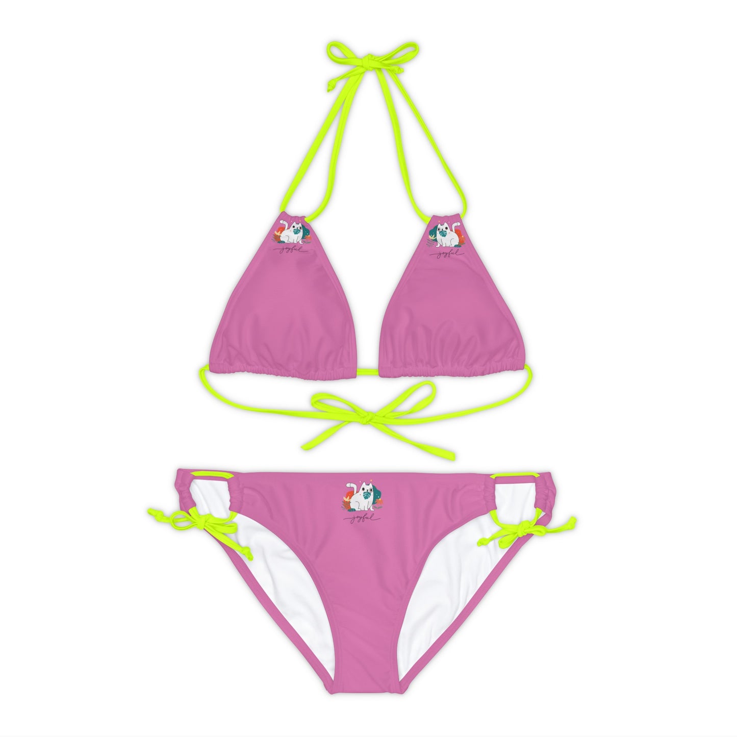 Enjoy Cat Strappy Bikini Set