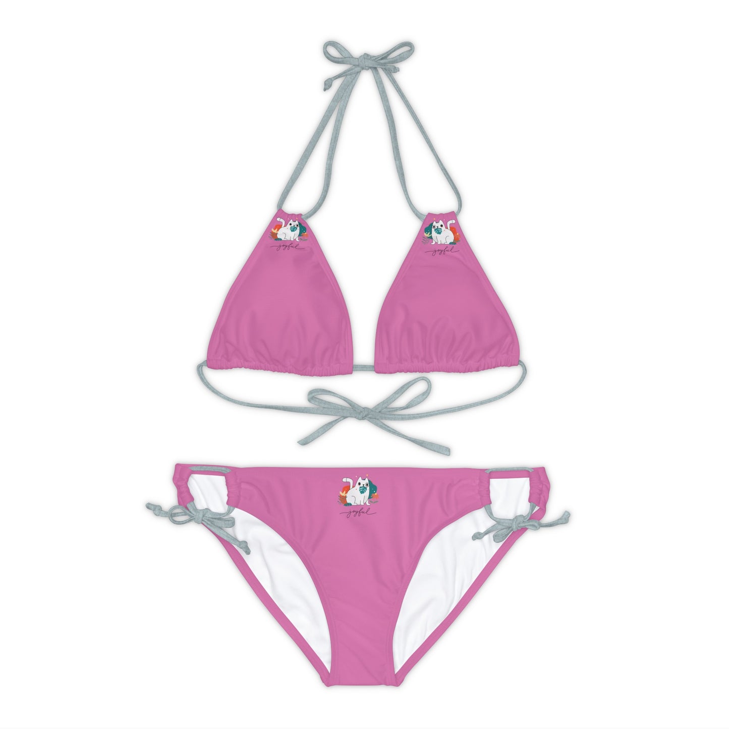 Enjoy Cat Strappy Bikini Set