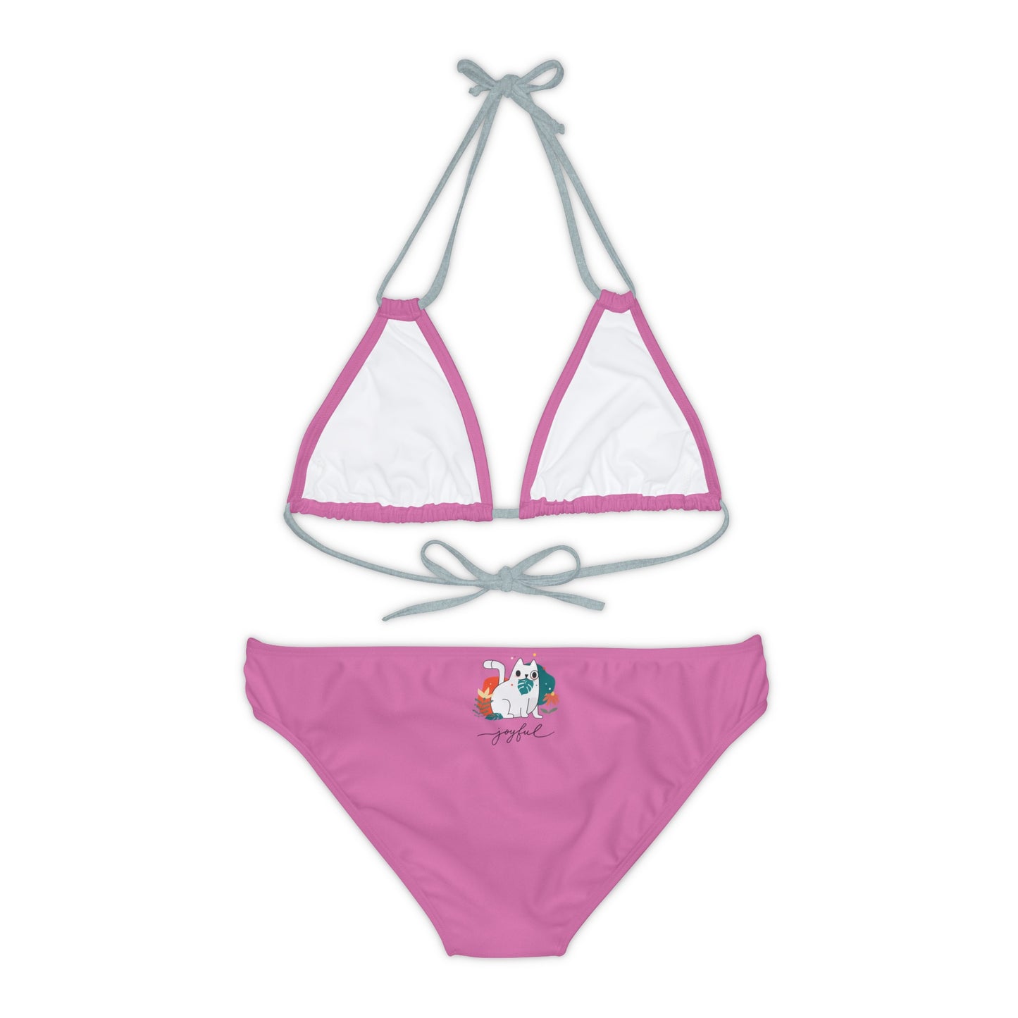 Enjoy Cat Strappy Bikini Set