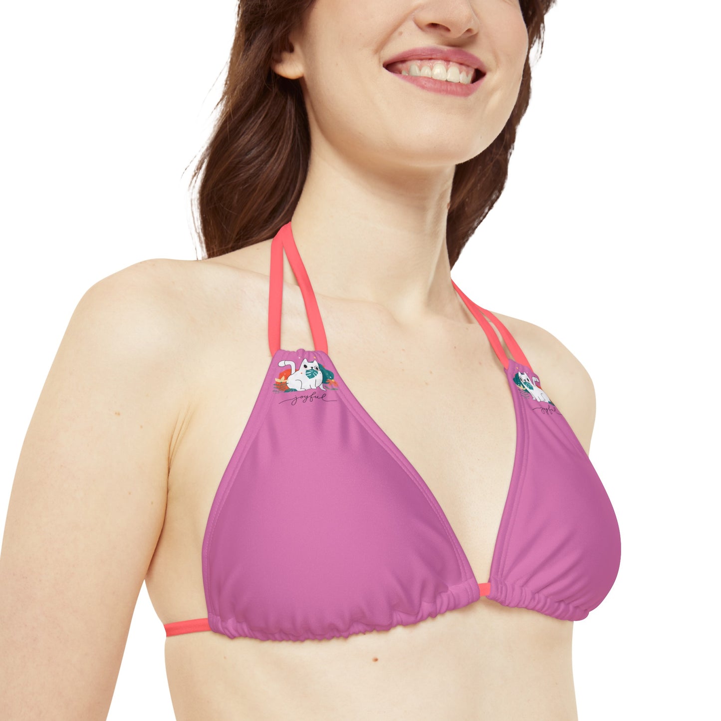 Enjoy Cat Strappy Bikini Set