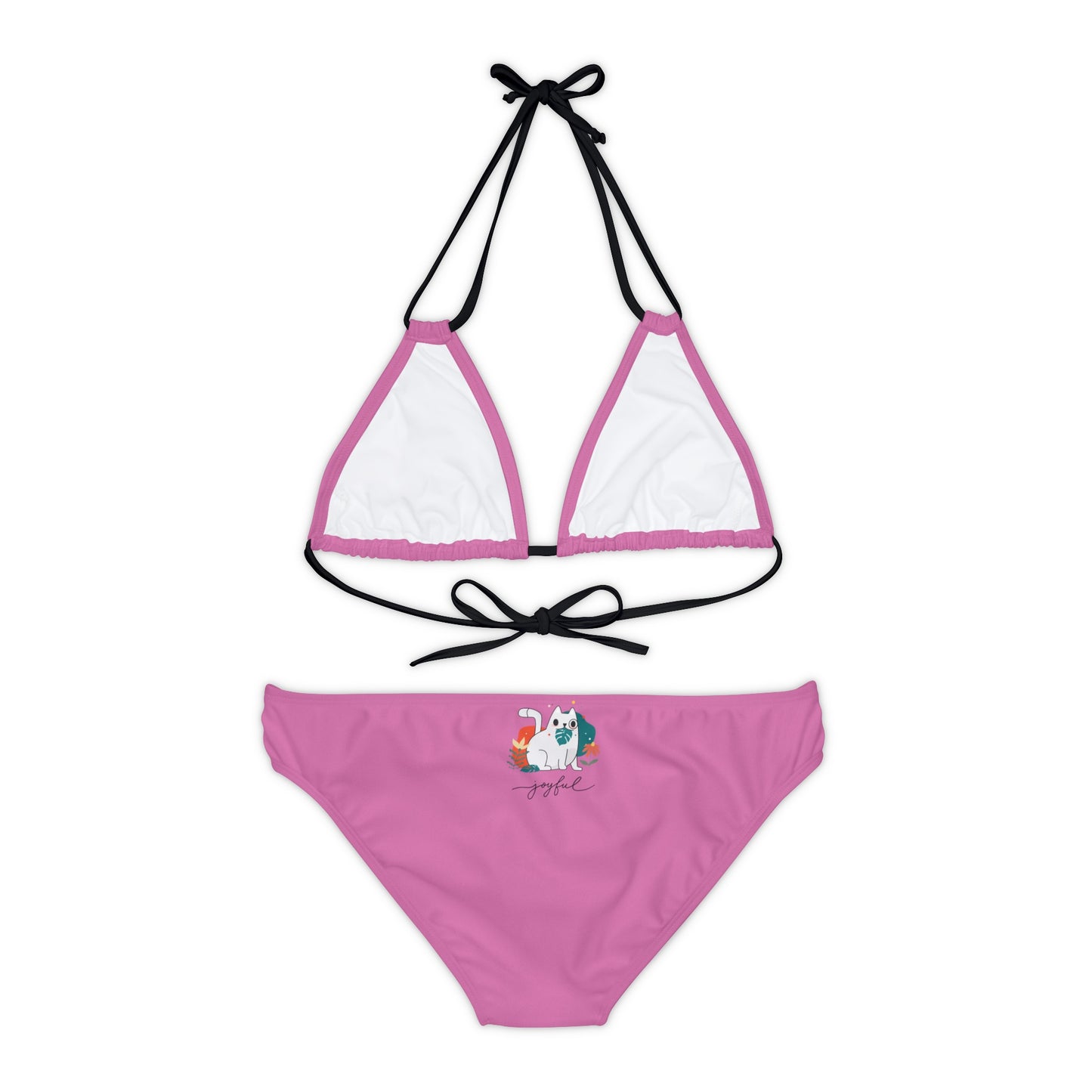 Enjoy Cat Strappy Bikini Set
