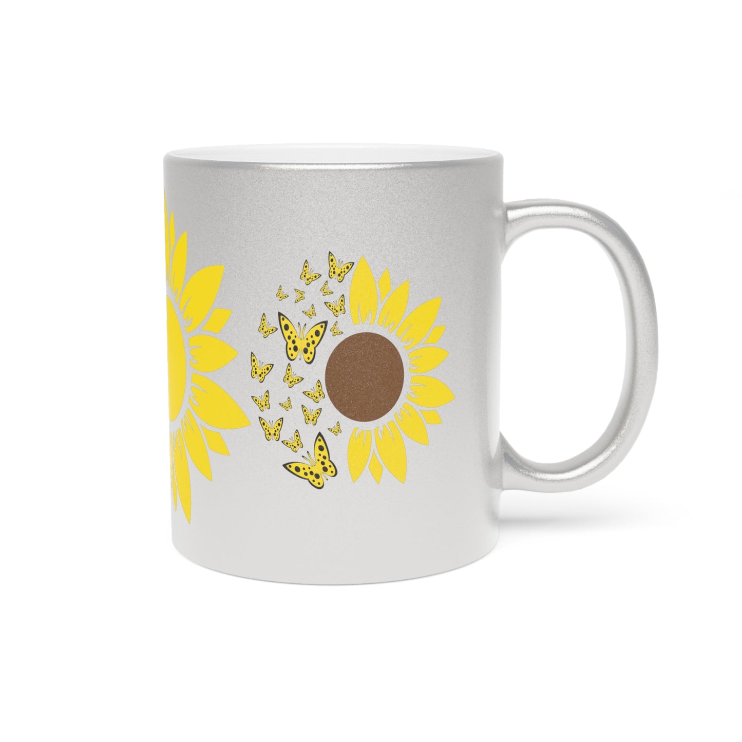 Flower Metallic Mug (Silver\Gold)