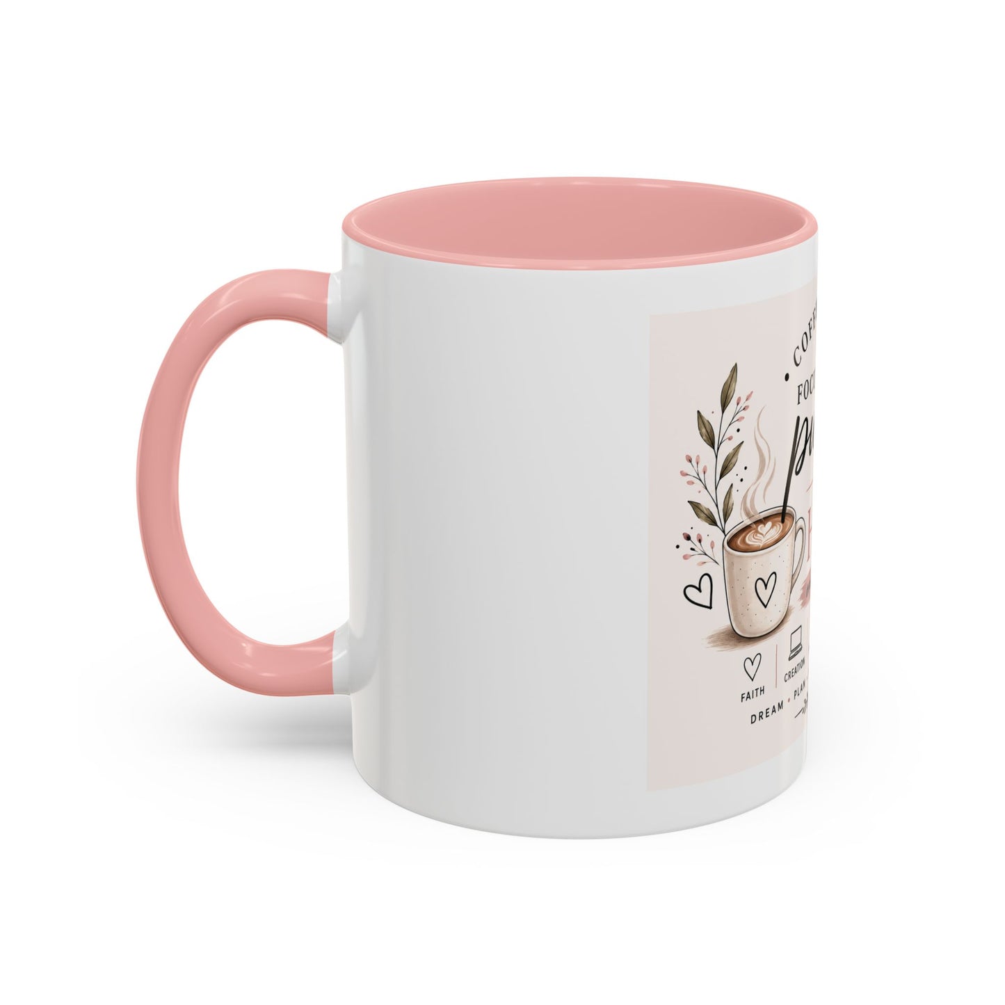 Coffee Mug — "Coffee in My Mug, Purpose in My Heart" Inspirational Accent Mug (11/15 oz)