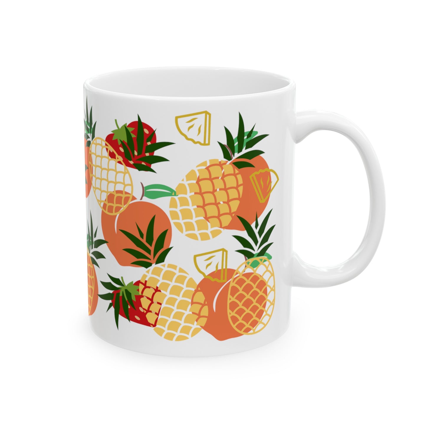 Fruit Ceramic Mug, (11oz, 15oz)