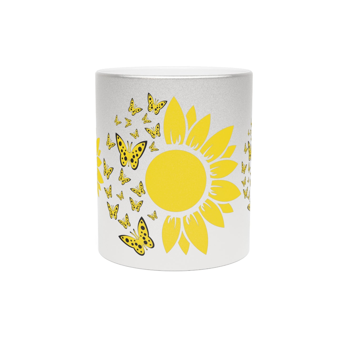 Flower Metallic Mug (Silver\Gold)