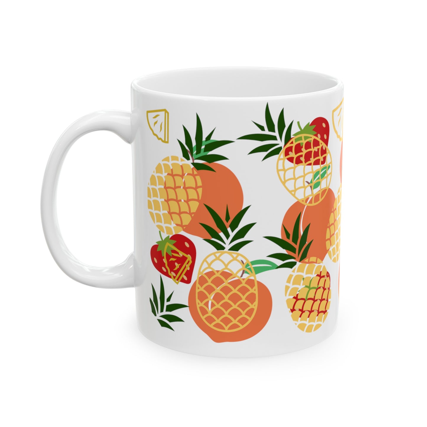 Fruit Ceramic Mug, (11oz, 15oz)