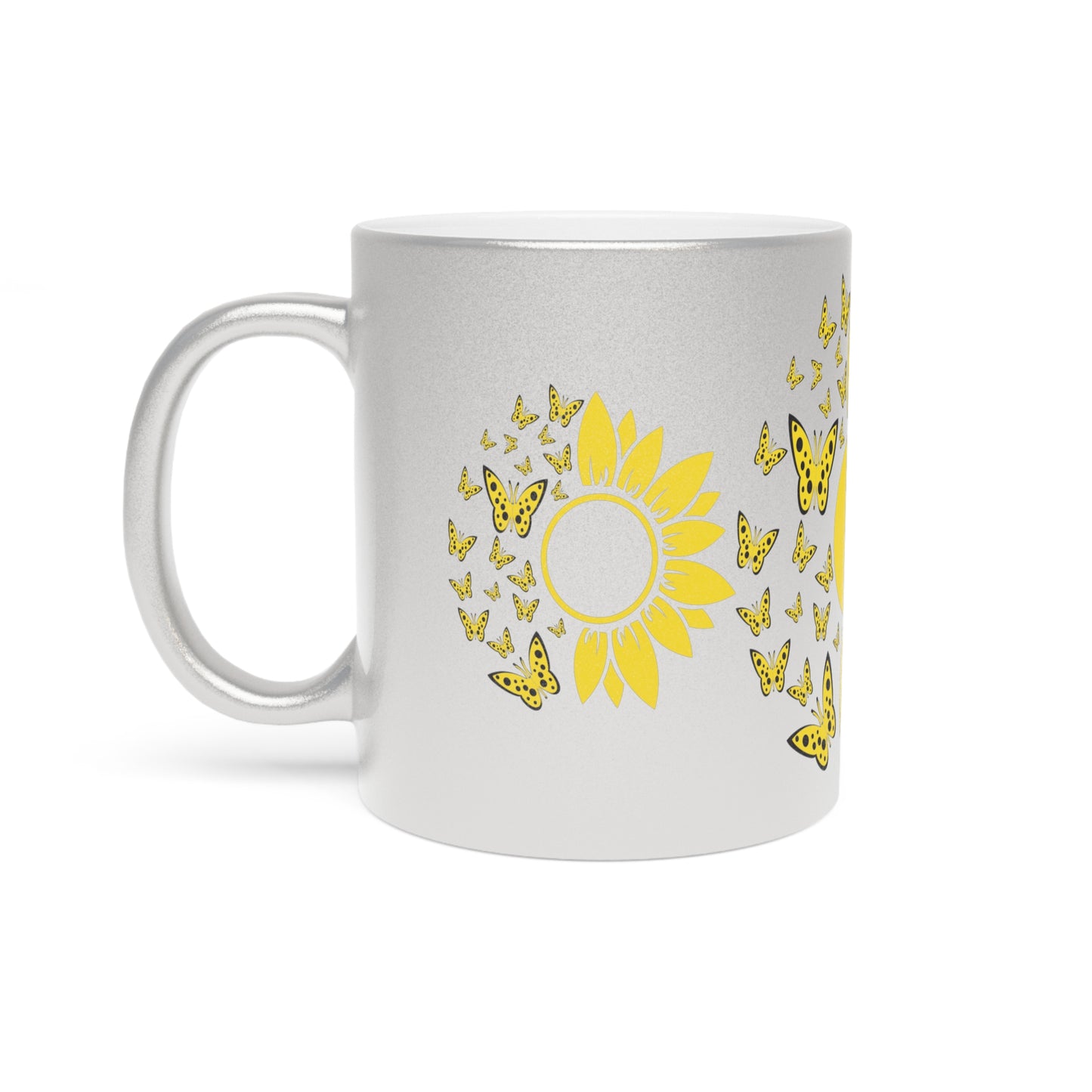 Flower Metallic Mug (Silver\Gold)